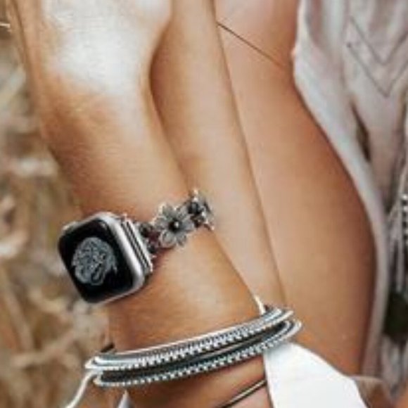 NEW Boho Luxury Black Floral Apple Watch Band